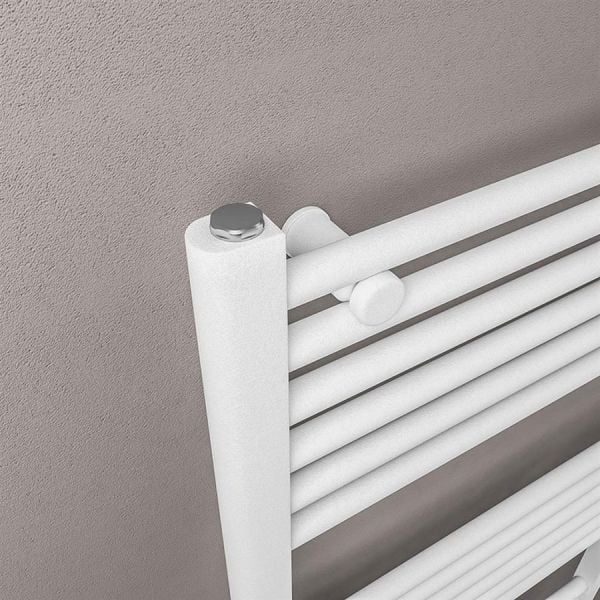 Eastbrook Wingrave 1400 x 600 Straight Matt White Towel Rail #2