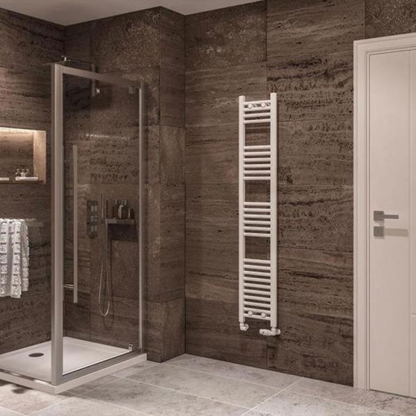 Eastbrook Wingrave 1600 x 300 Straight Gloss White Towel Rail #2