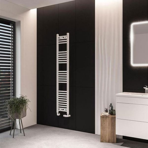 Eastbrook Wingrave 1600 x 300 Straight Matt White Towel Rail #2
