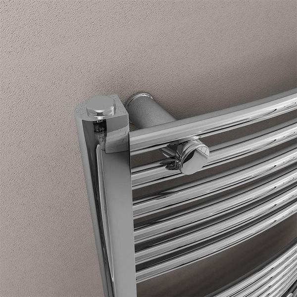 Eastbrook Wingrave 1600 x 400 Curved Chrome Towel Rail #3