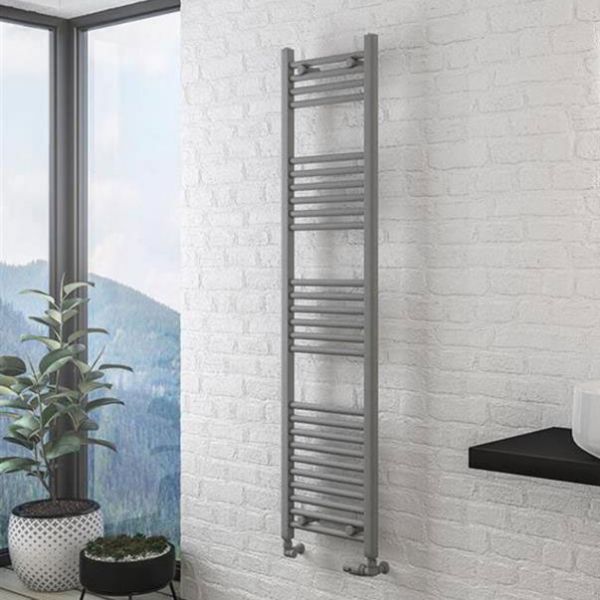 Eastbrook Wingrave 1600 x 400mm Straight Matt Grey Towel Rail #2