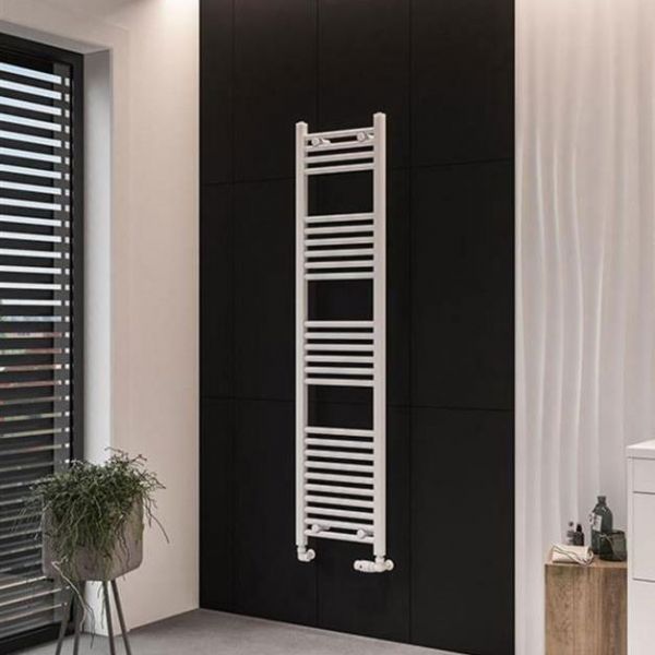Eastbrook Wingrave 1600 x 400 Straight Matt White Towel Rail #2
