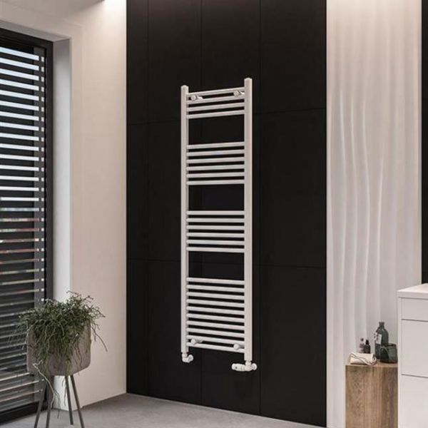 Eastbrook Wingrave 1600 x 500 Straight Matt White Towel Rail #2