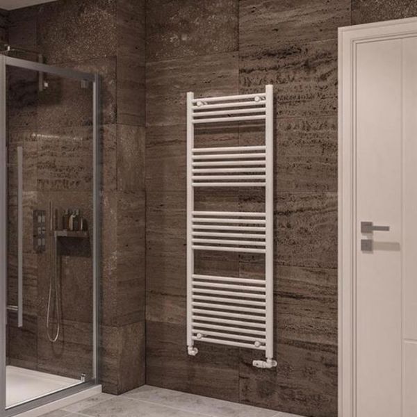 Eastbrook Wingrave 1600 x 600 Straight Gloss White Towel Rail #2