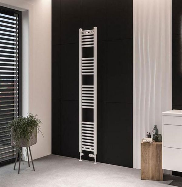 Eastbrook Wingrave 1800 x 300 Straight Matt White Towel Rail #2