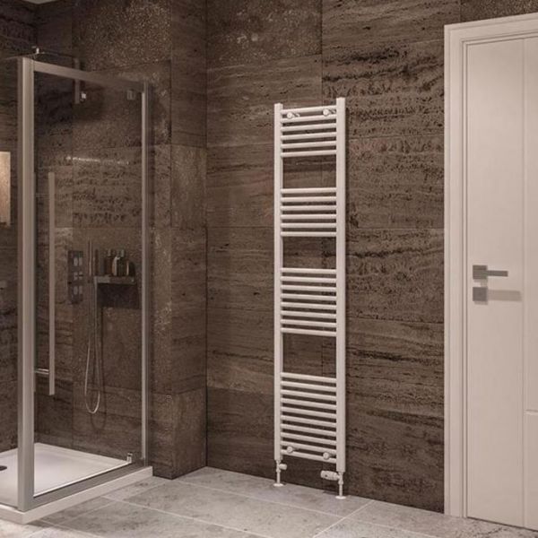 Eastbrook Wingrave 1800 x 400 Straight Gloss White Towel Rail #2