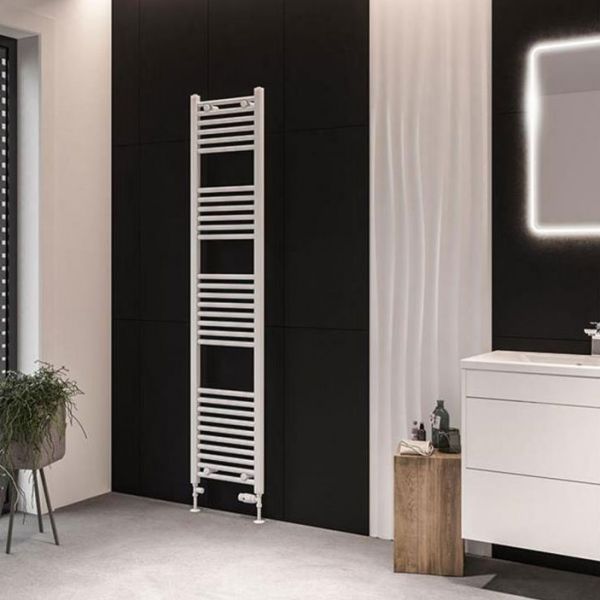 Eastbrook Wingrave 1800 x 400 Straight Matt White Towel Rail #2