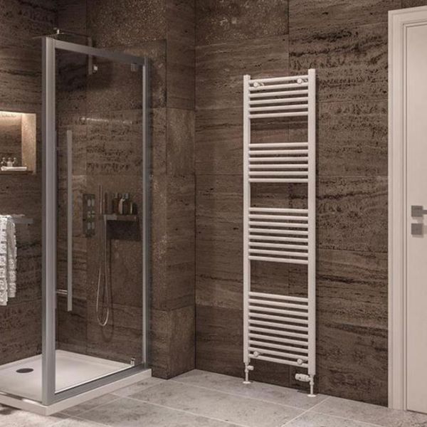 Eastbrook Wingrave 1800 x 500 Straight Gloss White Towel Rail #2