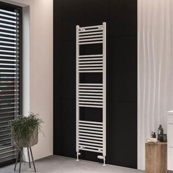 Eastbrook Wingrave 1800 x 500 Straight Matt White Towel Rail #2
