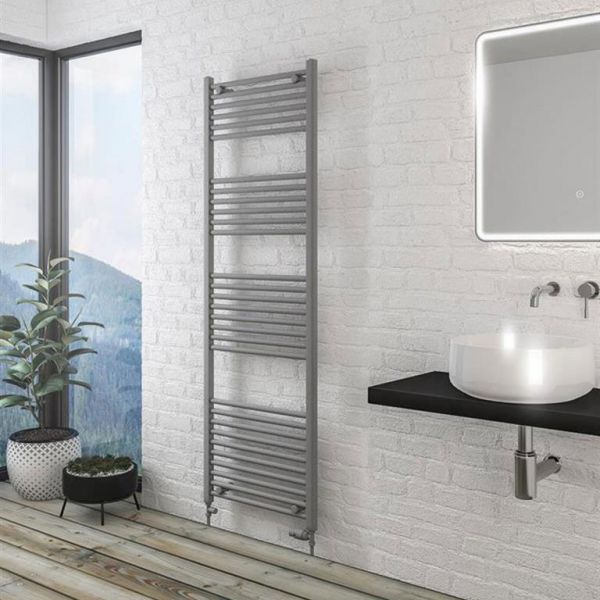 Eastbrook Wingrave 1800 x 600mm Straight Matt Grey Towel Rail #2