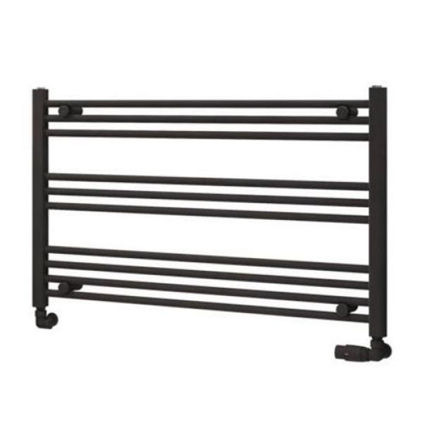 Eastbrook Wingrave 600 x 1000mm Wide Horizontal Matt Anthracite Towel Rail