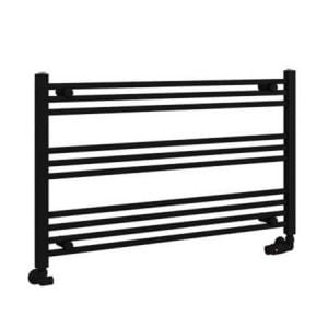 Eastbrook Wingrave 600 x 1000mm Wide Horizontal Matt Black Towel Rail