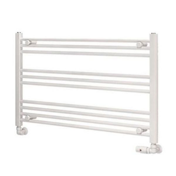 Eastbrook Wingrave 600 x 1000mm Wide Horizontal Matt White Towel Rail