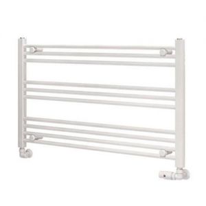 Eastbrook Wingrave 600 x 1000mm Wide Horizontal Matt White Towel Rail