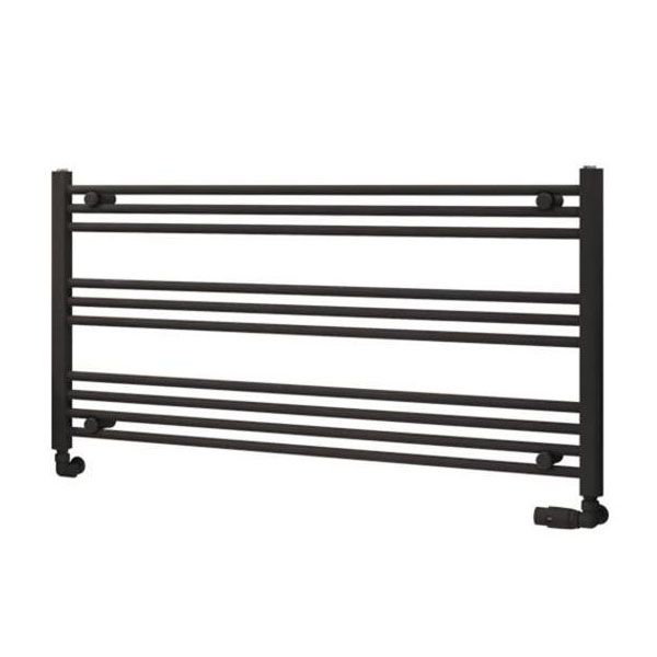 Eastbrook Wingrave 600 x 1200mm Wide Horizontal Matt Anthracite Towel Rail