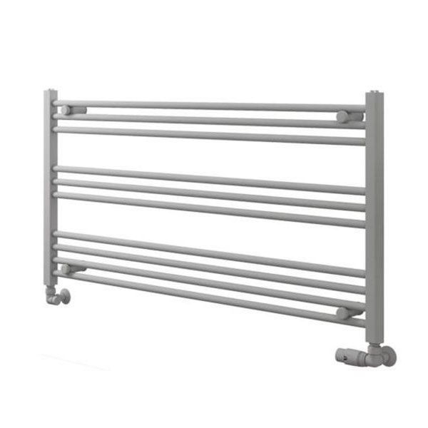 Eastbrook Wingrave 600 x 1200mm Wide Horizontal Matt Grey Towel Rail