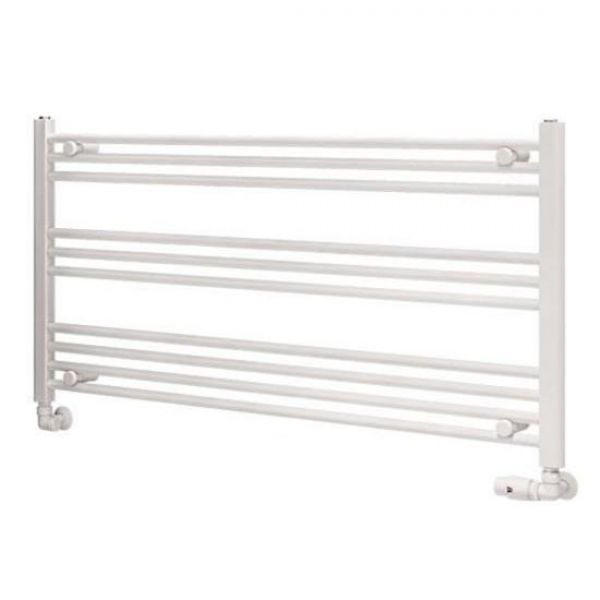 Eastbrook Wingrave 600 x 1200mm Wide Horizontal Matt White Towel Rail