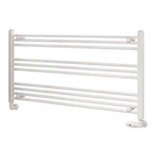 Eastbrook Wingrave 600 x 1200mm Wide Horizontal Matt White Towel Rail