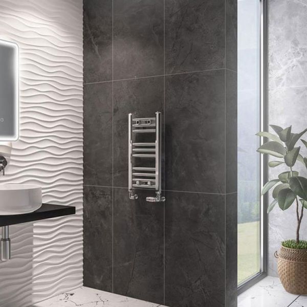 Eastbrook Wingrave 600 x 300 Straight Chrome Towel Rail #2