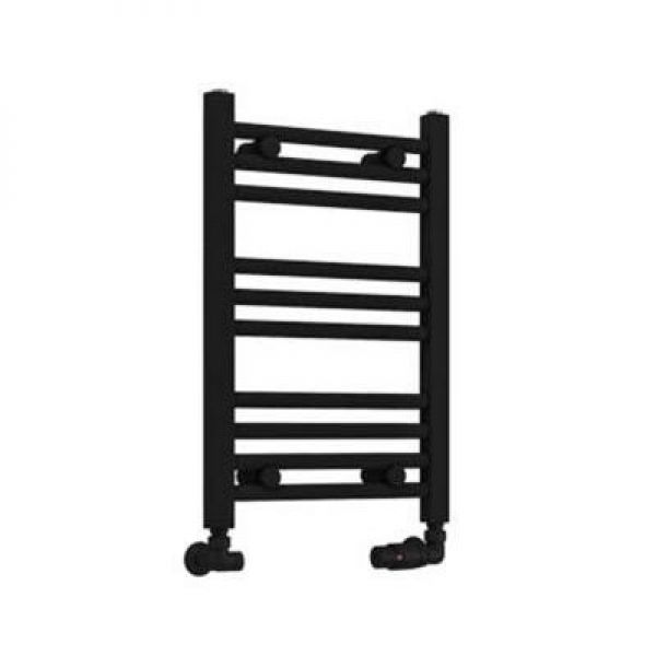 Eastbrook Wingrave 600 x 400 Straight Matt Black Towel Rail