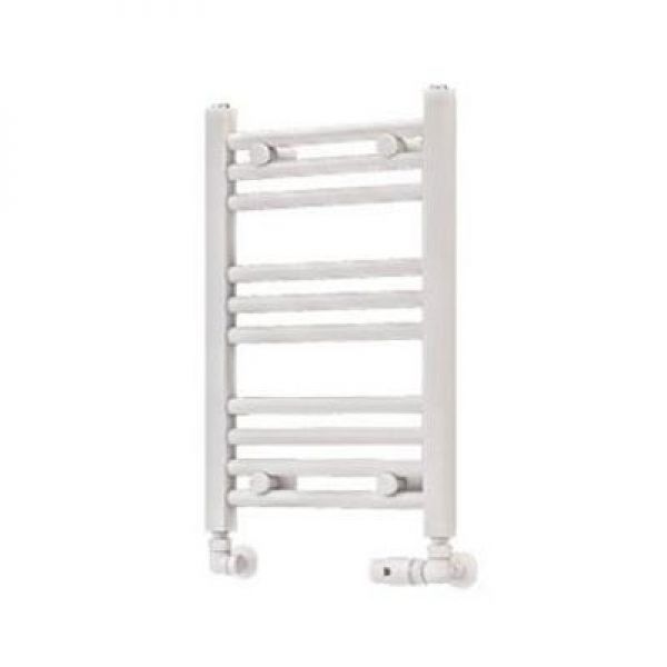 Eastbrook Wingrave 600 x 400 Straight Matt White Towel Rail