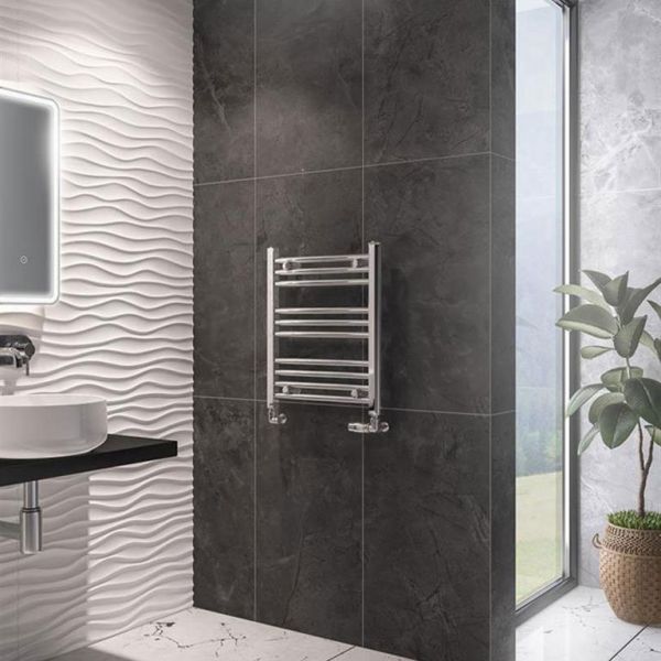 Eastbrook Wingrave 600 x 500 Straight Chrome Towel Rail #2