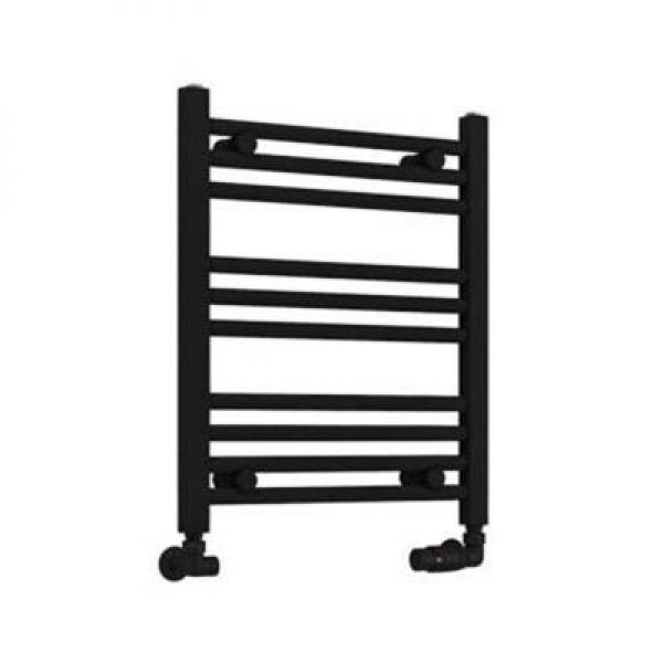 Eastbrook Wingrave 600 x 500 Straight Matt Black Towel Rail