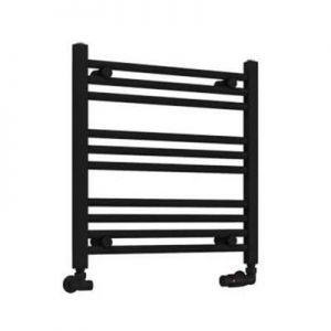 Eastbrook Wingrave 600 x 600 Straight Matt Black Towel Rail