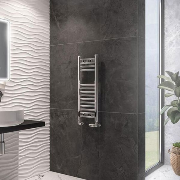 Eastbrook Wingrave 800 x 300 Straight Chrome Towel Rail #2