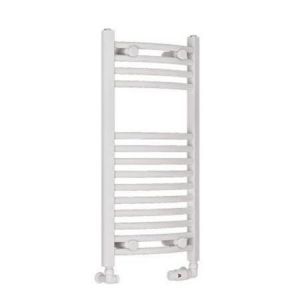 Eastbrook Wingrave 800 x 400 Curved Gloss White Towel Rail