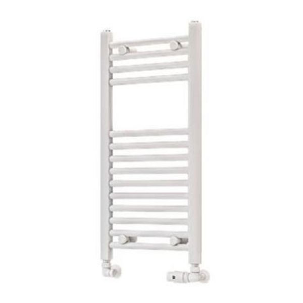 Eastbrook Wingrave 800 x 400 Straight Matt White Towel Rail