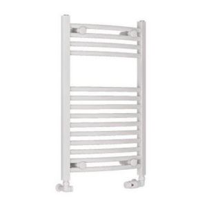 Eastbrook Wingrave 800 x 500 Curved Gloss White Towel Rail