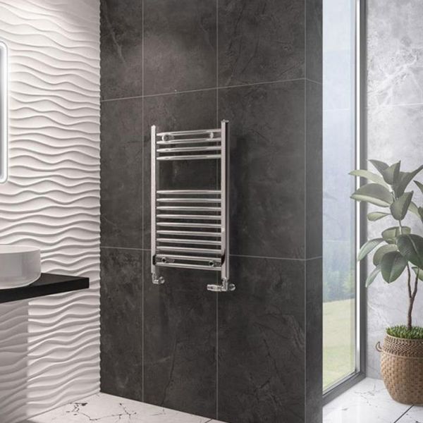 Eastbrook Wingrave 800 x 500 Straight Chrome Towel Rail #2