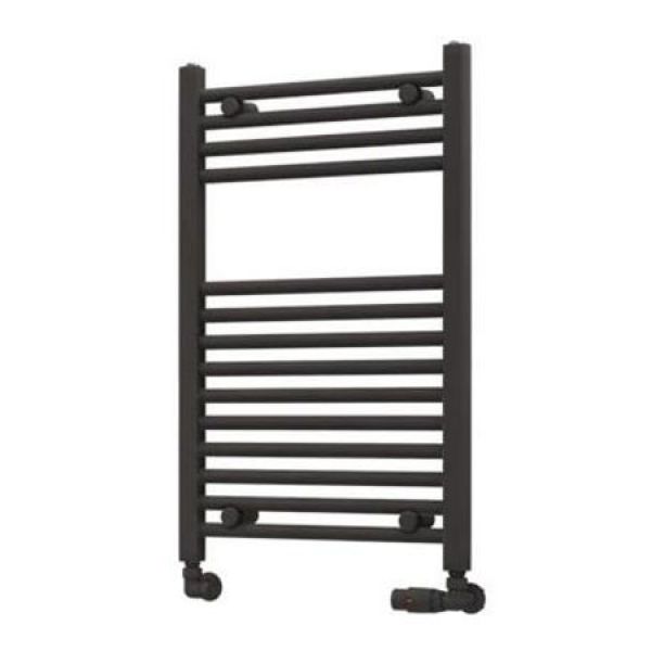 Eastbrook Wingrave 800 x 500 Straight Anthracite Towel Rail