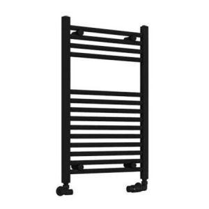 Eastbrook Wingrave 800 x 500 Straight Matt Black Towel Rail