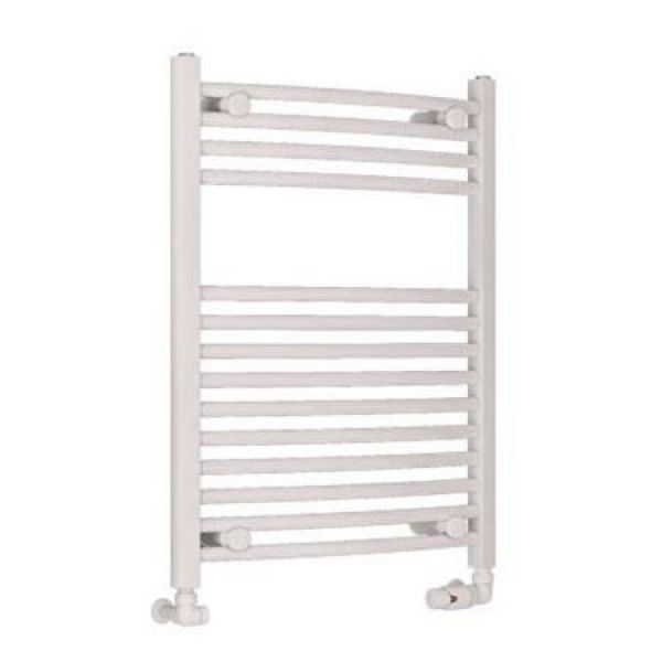 Eastbrook Wingrave 800 x 600 Curved Gloss White Towel Rail