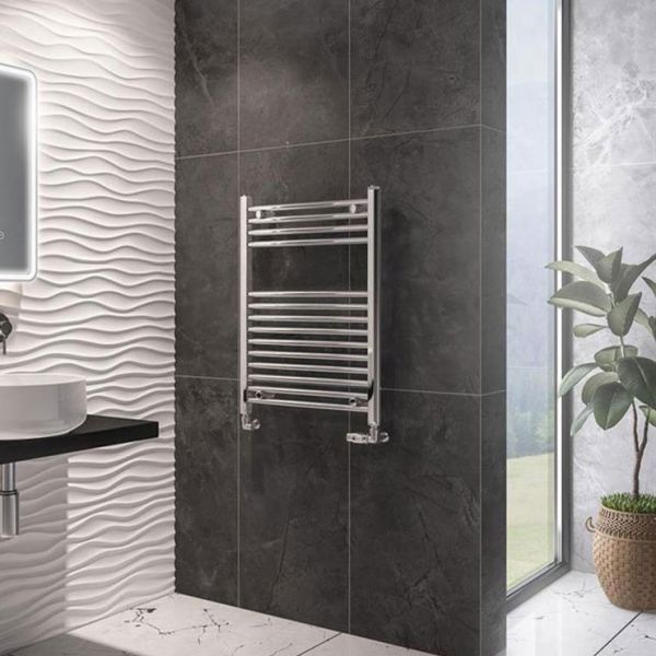 Eastbrook Wingrave 800 x 600 Straight Chrome Towel Rail #2