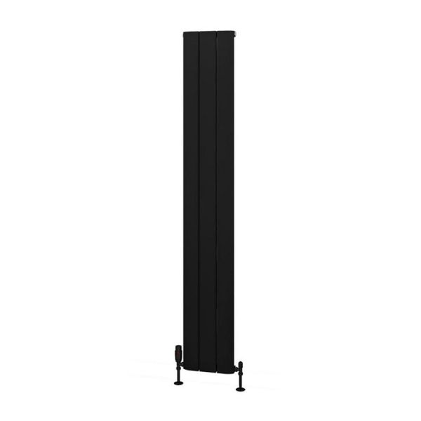 Eastbrook Withington 1800 x 280 Matt Black Aluminium Designer Radiator