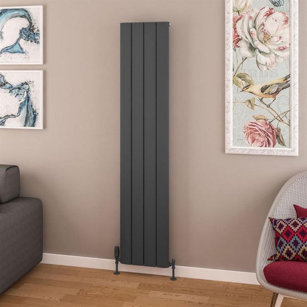 Eastbrook Withington 1800 x 375 Matt Anthracite Aluminium Designer Radiator #2