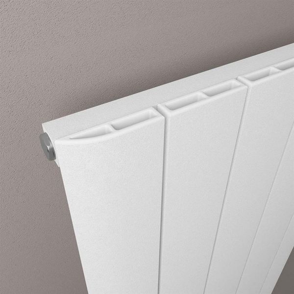 Eastbrook Withington 1800 x 375 Matt White Aluminium Designer Radiator #3