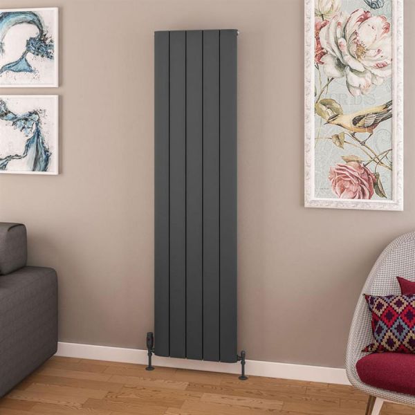 Eastbrook Withington 1800 x 470 Matt Anthracite Aluminium Designer Radiator #2