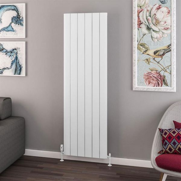 Eastbrook Withington 1800 x 565 Matt White Aluminium Designer Radiator #2