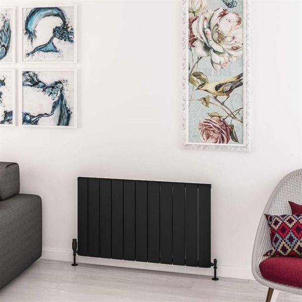 Eastbrook Withington 600 x 1040 Matt Black Aluminium Designer Radiator #2
