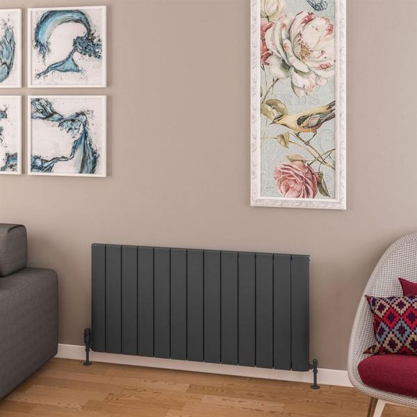 Eastbrook Withington 600 x 1230 Matt Anthracite Aluminium Designer Radiator #2