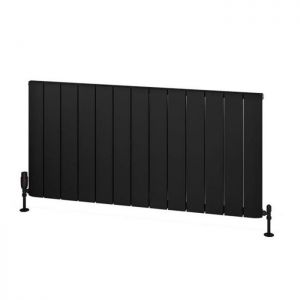 Eastbrook Withington 600 x 1230 Matt Black Aluminium Designer Radiator