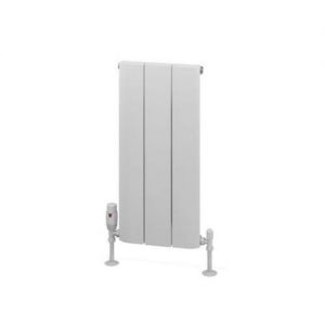 Eastbrook Withington 600 x 280 Matt White Aluminium Designer Radiator