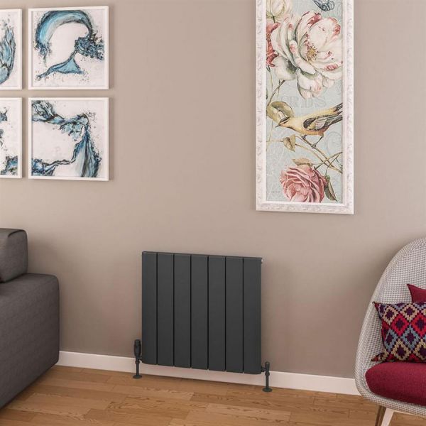 Eastbrook Withington 600 x 660 Matt Anthracite Aluminium Designer Radiator #2