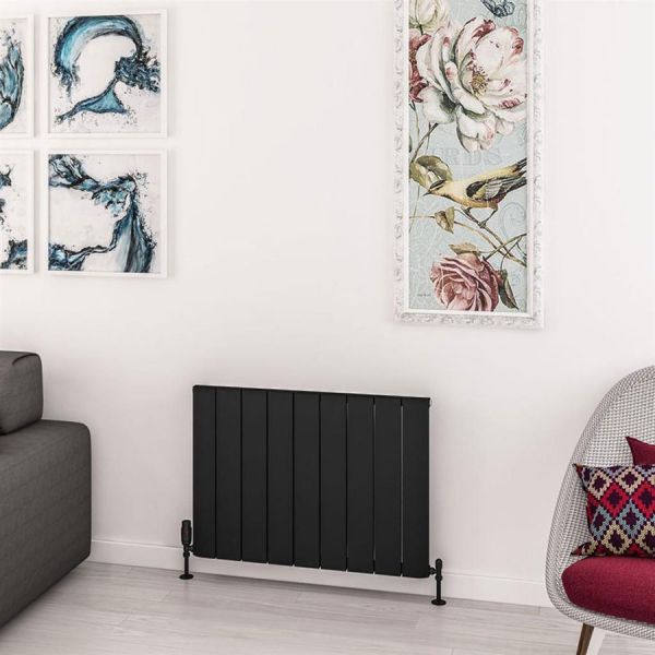 Eastbrook Withington 600 x 850 Matt Black Aluminium Designer Radiator #2