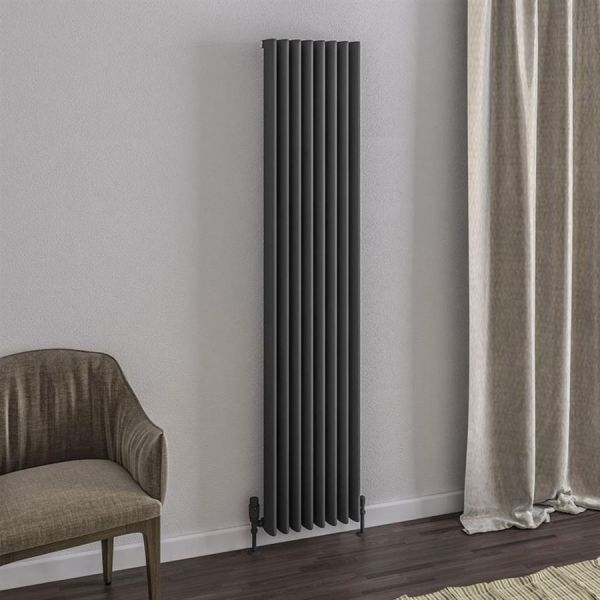 Eastbrook Witney 1800 x 375 Matt Anthracite Aluminium Designer Radiator #2