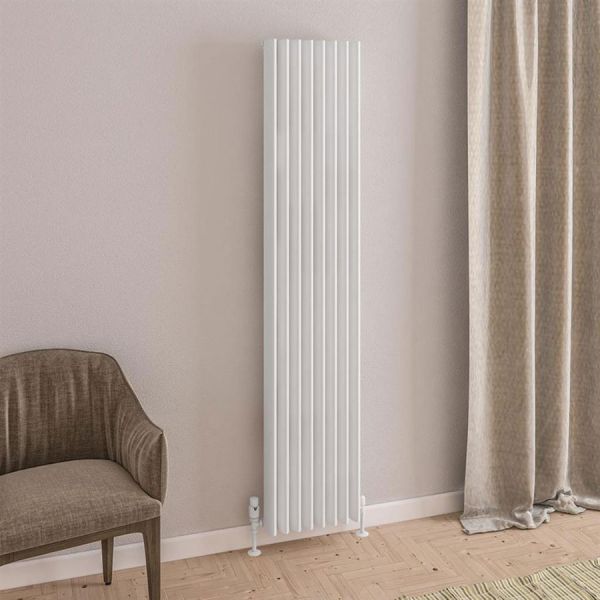 Eastbrook Witney 1800 x 375 Matt White Aluminium Designer Radiator #2